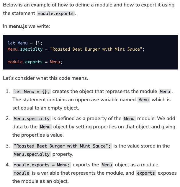 Module Export