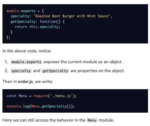 Module Export